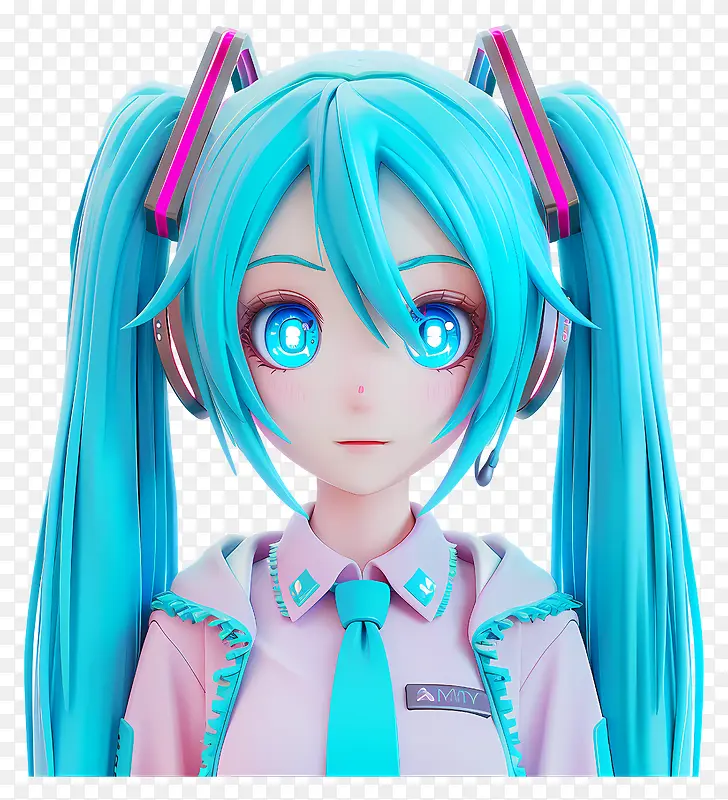 动漫角色初音未来蓝色长发PNG图片素材下载_图片编号11511722-PNG素材网