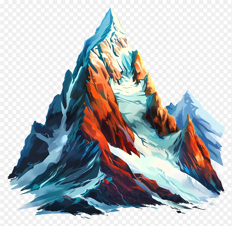 多彩山峰插画PNG图片素材下载_图片编号11512927-PNG素材网