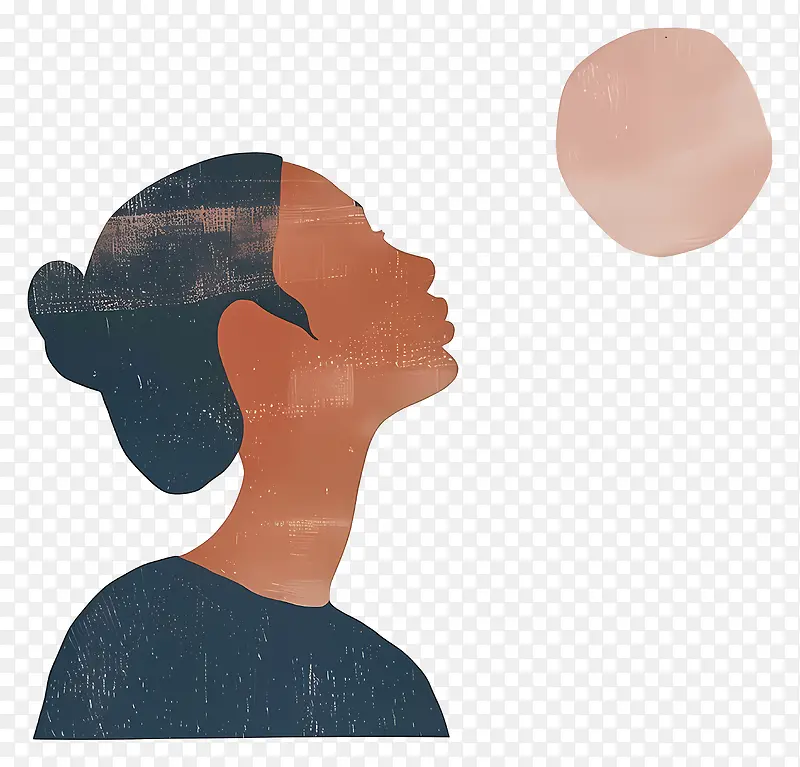 侧脸女性插画PNG图片素材下载_图片编号11518979-PNG素材网