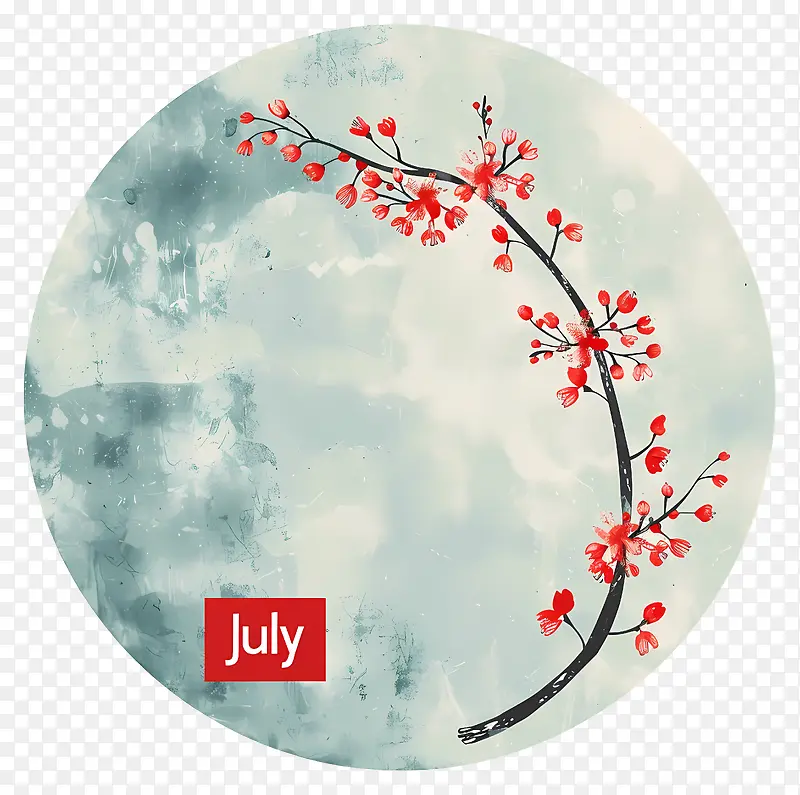 七月花卉插画PNG图片素材下载_图片编号11520027-PNG素材网