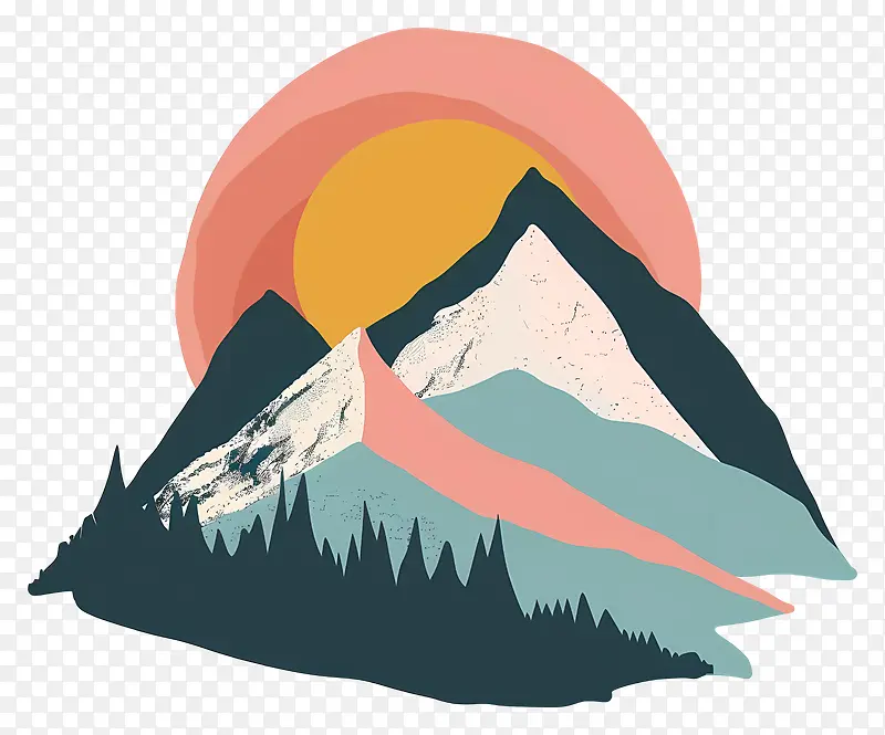 山峰与夕阳PNG图片素材下载_图片编号11528954-PNG素材网