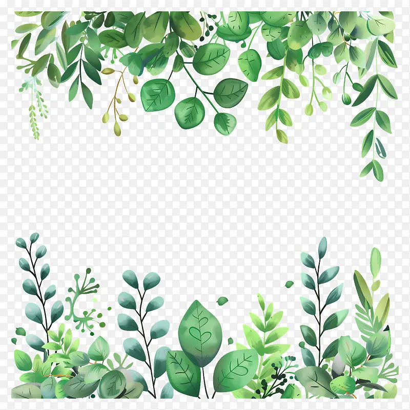 绿色植物装饰背景PNG图片素材下载_图片编号11531027-PNG素材网