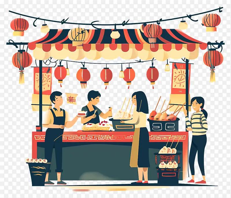 夜市摊位PNG图片素材下载_图片编号11537812-PNG素材网