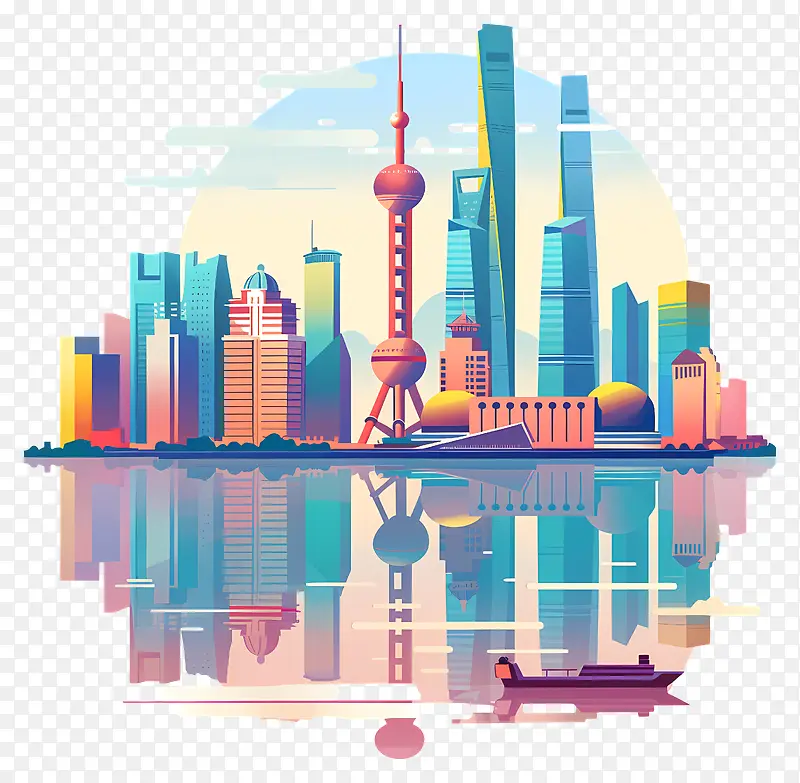 上海城市天际线PNG图片素材下载_图片编号11554280-PNG素材网