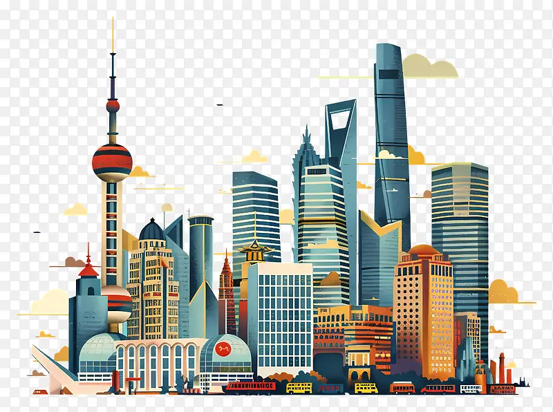 上海摩天大楼群落PNG图片素材下载_图片编号11554341-PNG素材网