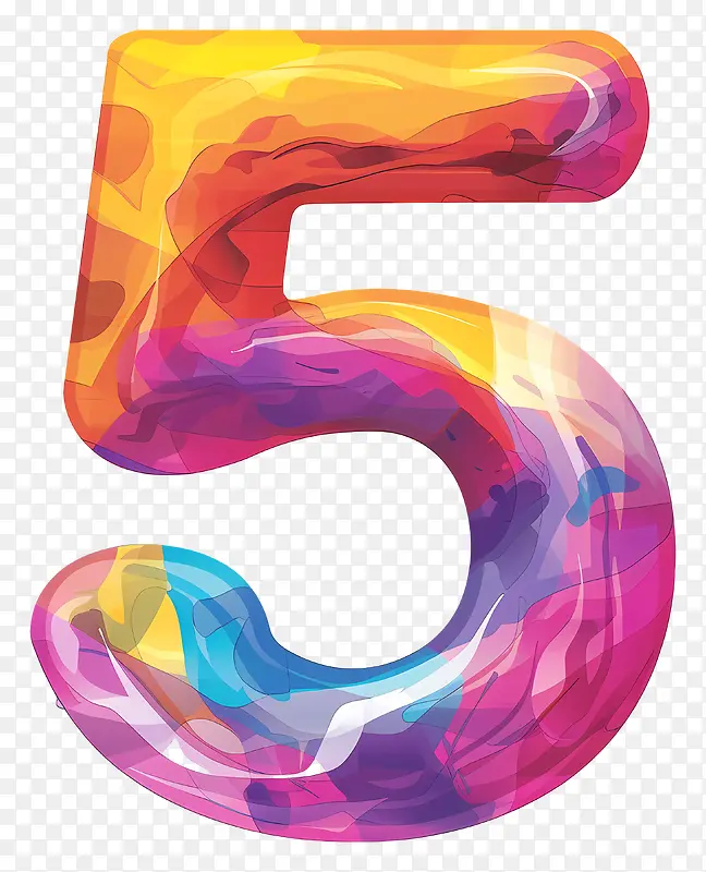 彩色数字5插画PNG图片素材下载_图片编号11563483-PNG素材网