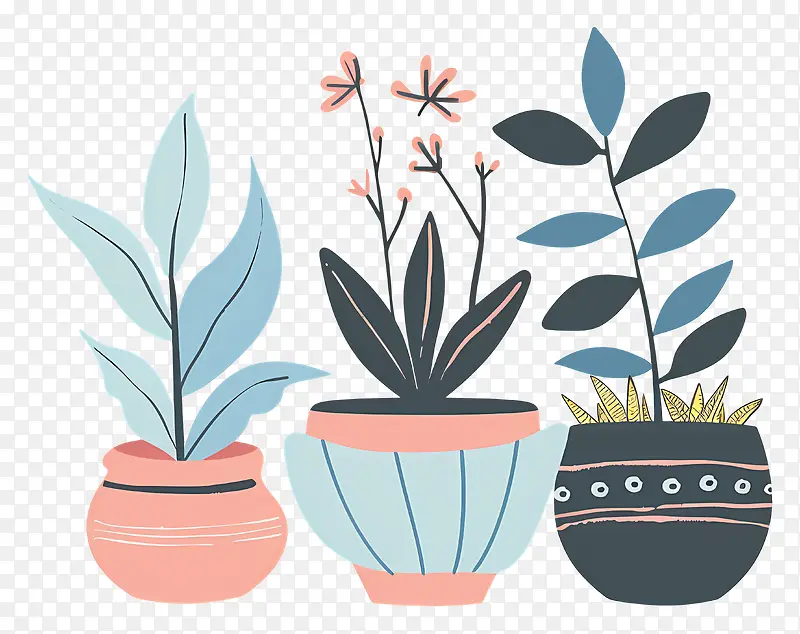 室内盆栽绿植插画PNG图片素材下载_图片编号11563943-PNG素材网