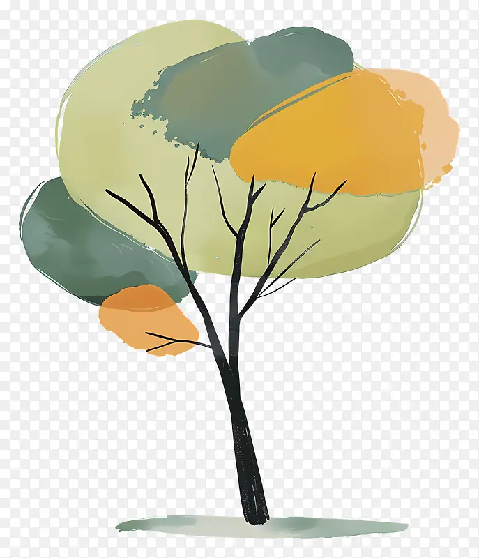 多彩树木插画PNG图片素材下载_图片编号11571823-PNG素材网
