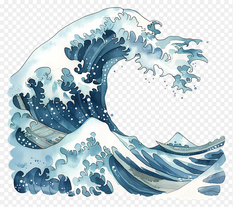 波浪插画PNG图片素材下载_图片编号11577909-PNG素材网