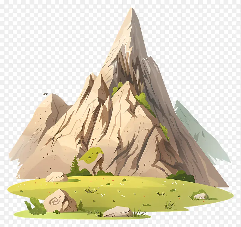 山峰风景插画PNG图片素材下载_图片编号11584701-PNG素材网