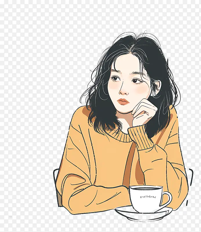 女性沉思场景PNG图片素材下载_图片编号11595639-PNG素材网