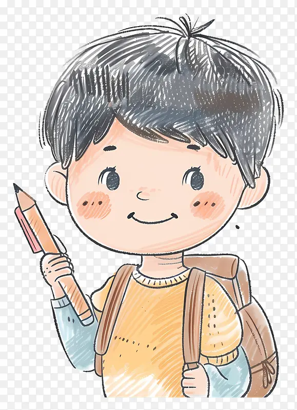 可爱的男孩插画PNG图片素材下载_图片编号11599072-PNG素材网