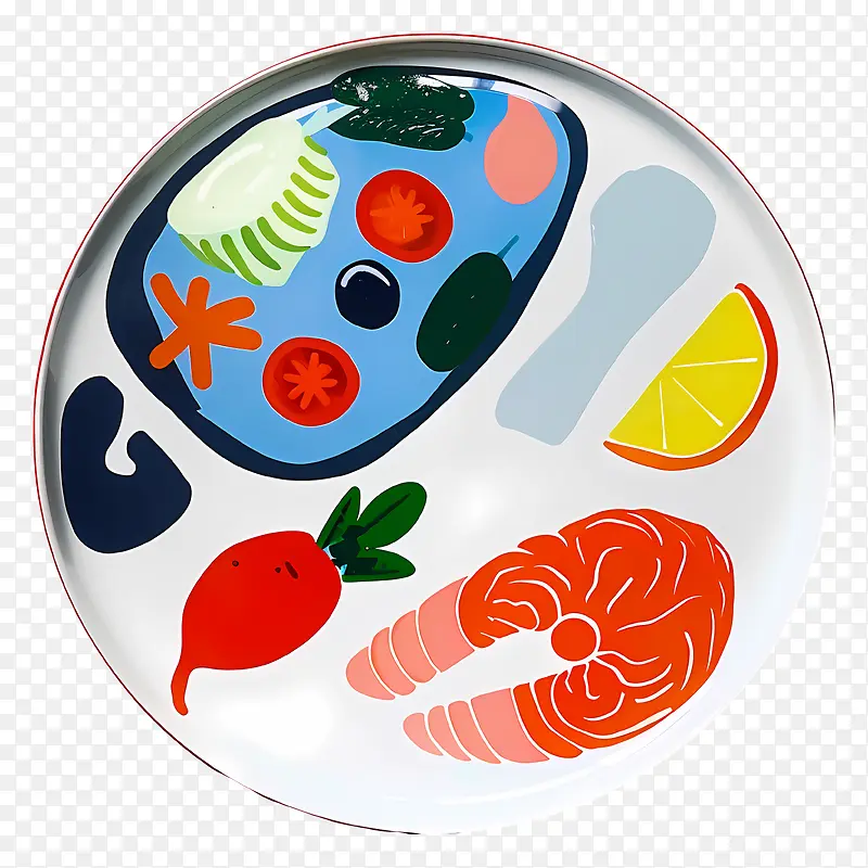 美食插画盘PNG图片素材下载_图片编号11600320-PNG素材网