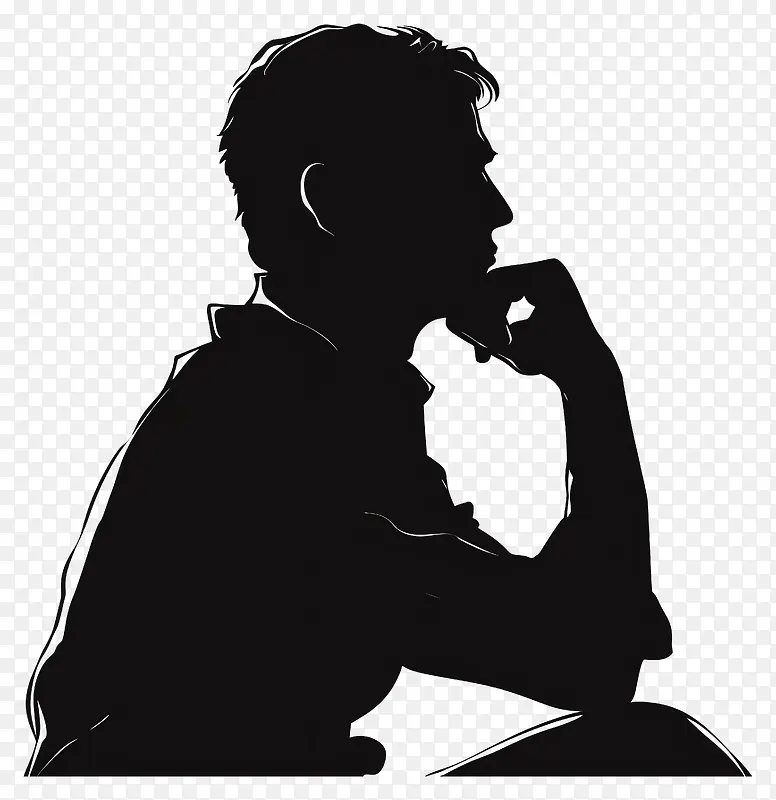 思考人剪影PNG图片素材下载_图片编号11614463-PNG素材网