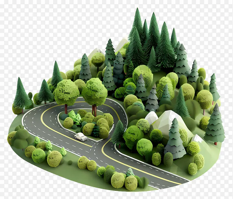 森林景观与盘山公路PNG图片素材下载_图片编号11614952-PNG素材网