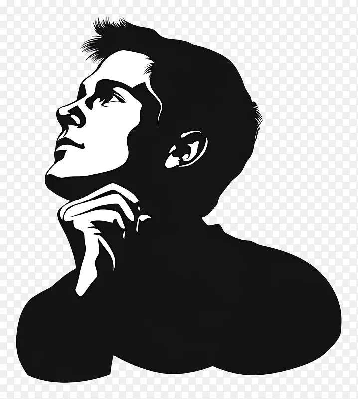 思考的人剪影PNG图片素材下载_图片编号11640130-PNG素材网