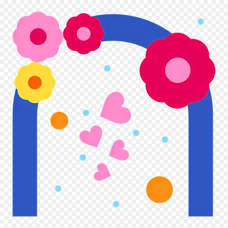 婚礼拱门彩色花饰插画PNG图片素材下载_图片编号11650056-PNG素材网