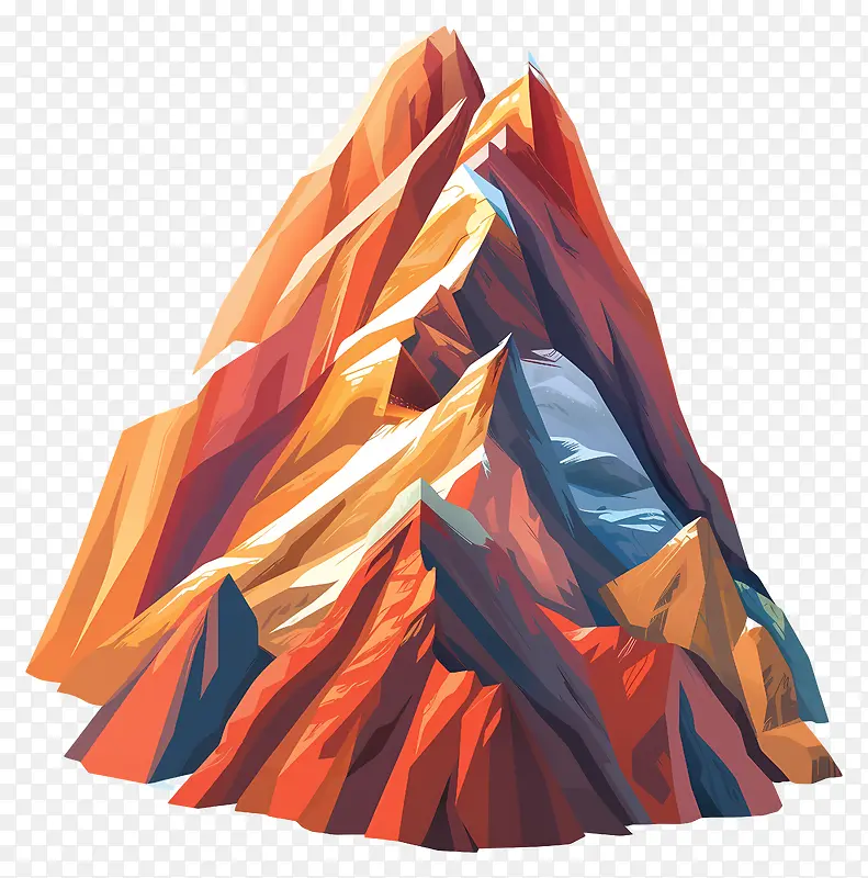 多彩山峰插画PNG图片素材下载_图片编号11695901-PNG素材网