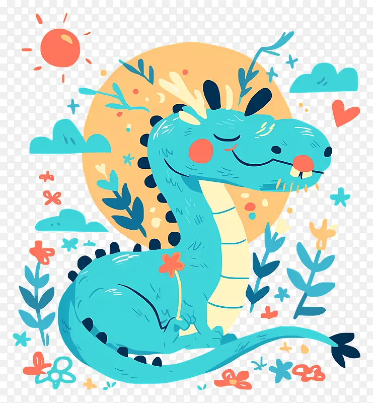 可爱卡通龙插画PNG图片素材下载_图片编号11759518-PNG素材网
