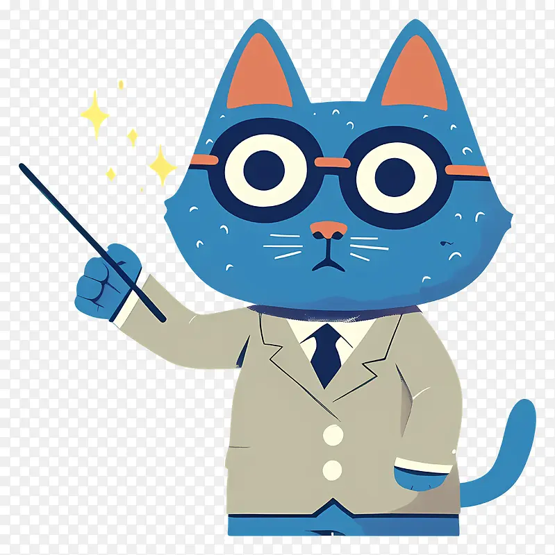 卡通猫教授PNG图片素材下载_图片编号11786978-PNG素材网