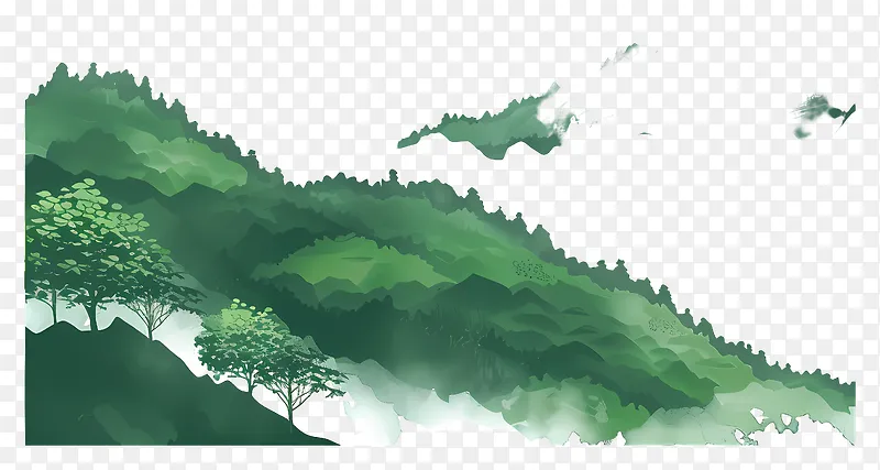 山水风景插画PNG图片素材下载_图片编号11958472-PNG素材网